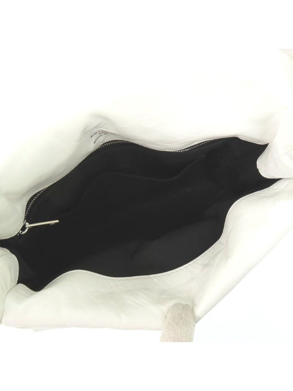 Balenciaga Monaco Sling Bag BB Logo Silver Calfskin Leather White - Picture 5 of 8